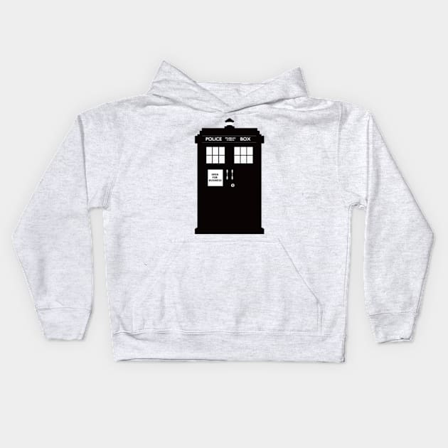 DR-WHO IS OPEN FOR BUSINESS? - ITEEDEPT Kids Hoodie by iTeeDepartment